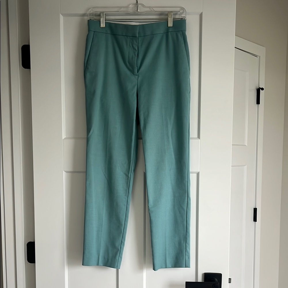 Teal Straight-Leg Pants